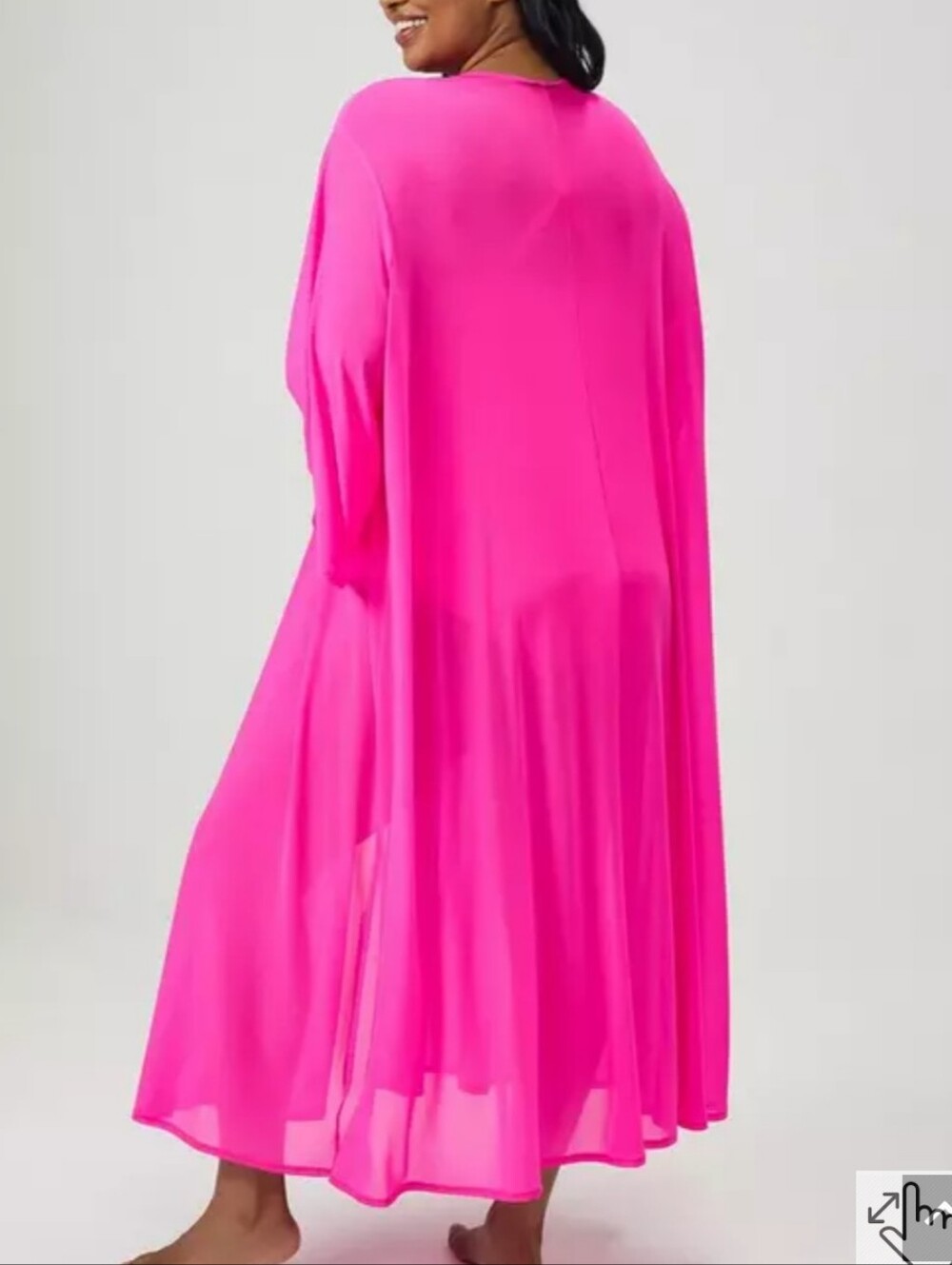 🆕️⛱️TORRID HOT PINK FRONT TIE KIMONO SWIM COVER UP ⛱️ - Picture 2 of 7